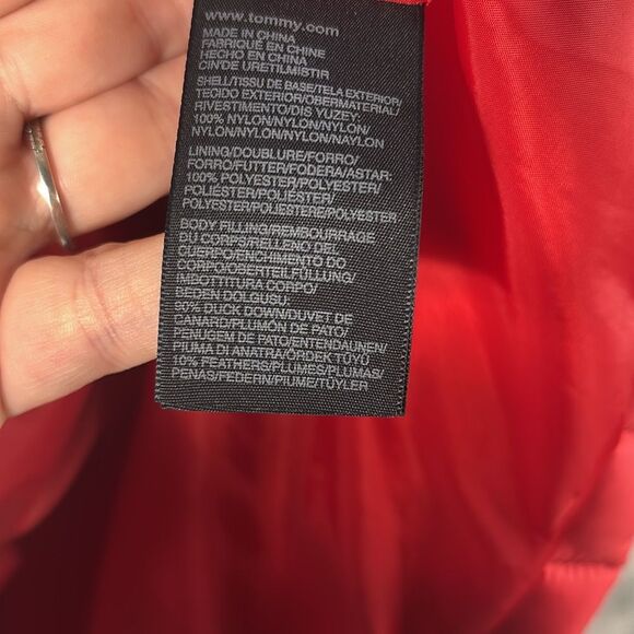 Tommy Hilfiger Red Down Packable Puffer Lightweight Jacket Size XL - Picture 8 of 11
